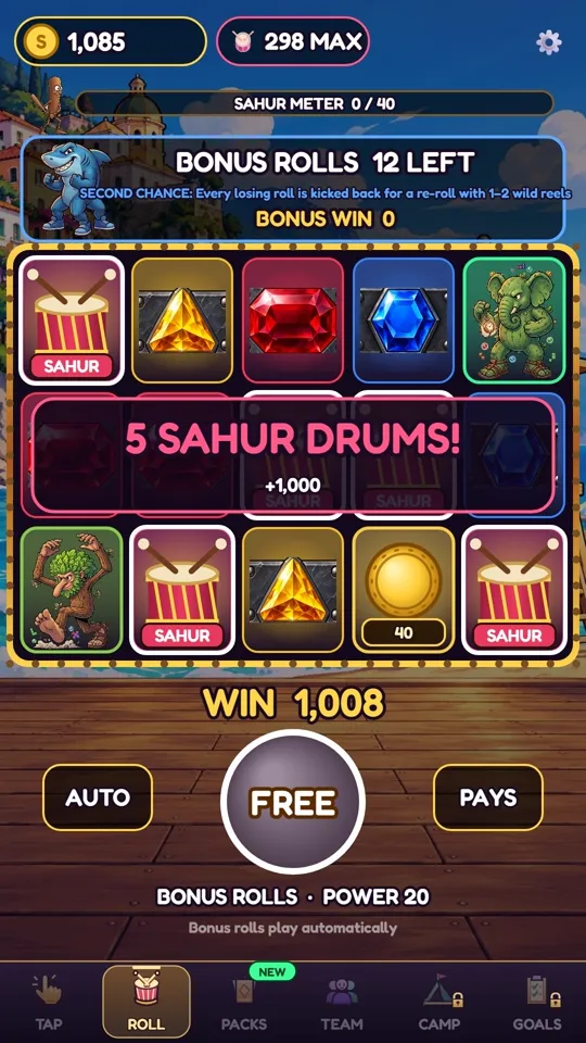 Five Sahur Drums on the reels